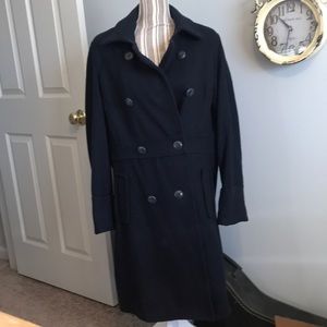 BITTEN by Sarah Jessica Parker Wool-blend Fitted Coat- size XL navy blue NWOT